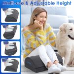 CushZone Foot Rest for Under Desk at Work Adjustable Foam for Office, Work, Gaming, Computer, Gift, Home Office Accessories Back & Hip Pain Relief (Grey) - Image 5